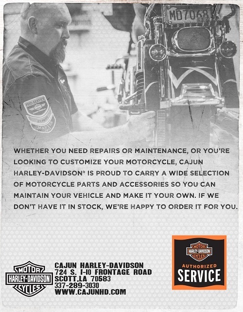 HarleyDavidson Motorcycle Service in Scott LA Cajun HarleyDavidson
